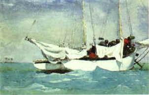 Winslow Homer Key West, Hauling Anchor oil painting picture